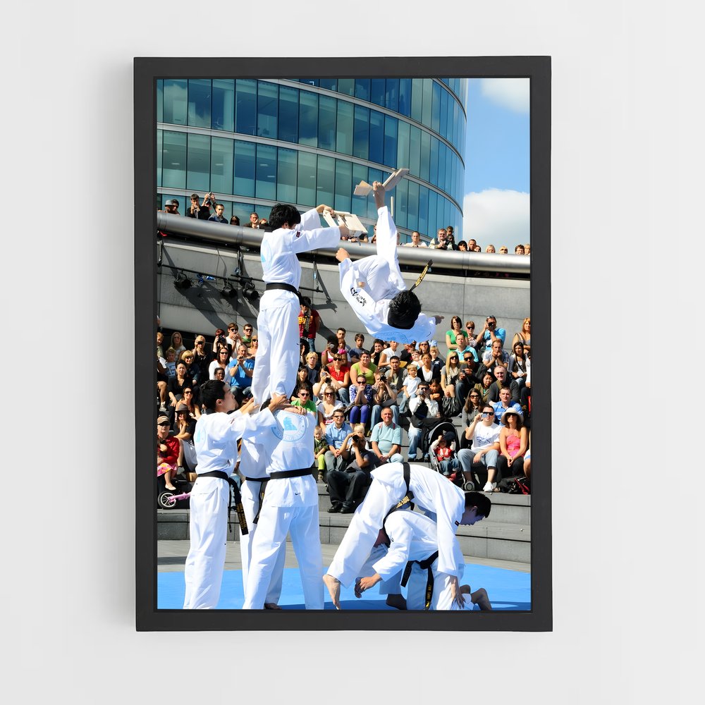 Poster Combat en Équipe – affiche Taekwondo (vue 2)